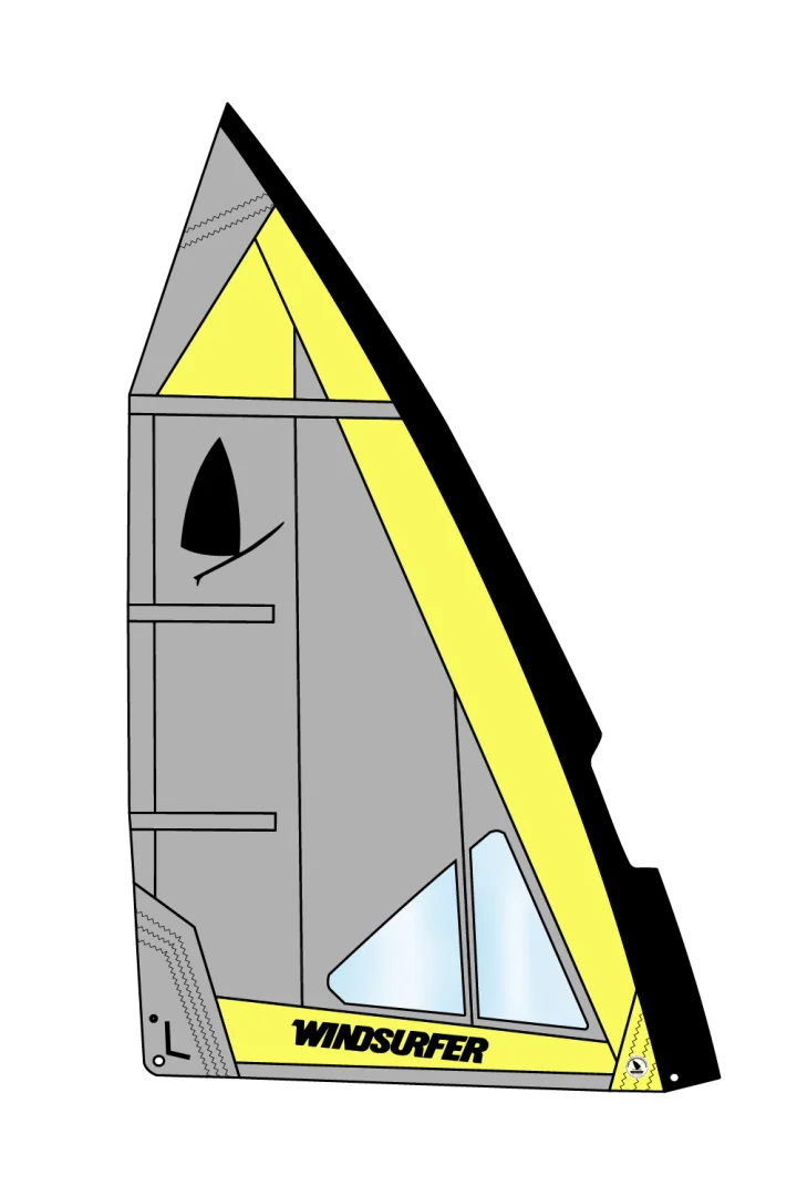 Windsurfer Sail 5,7 by Exocet Yellow Grey